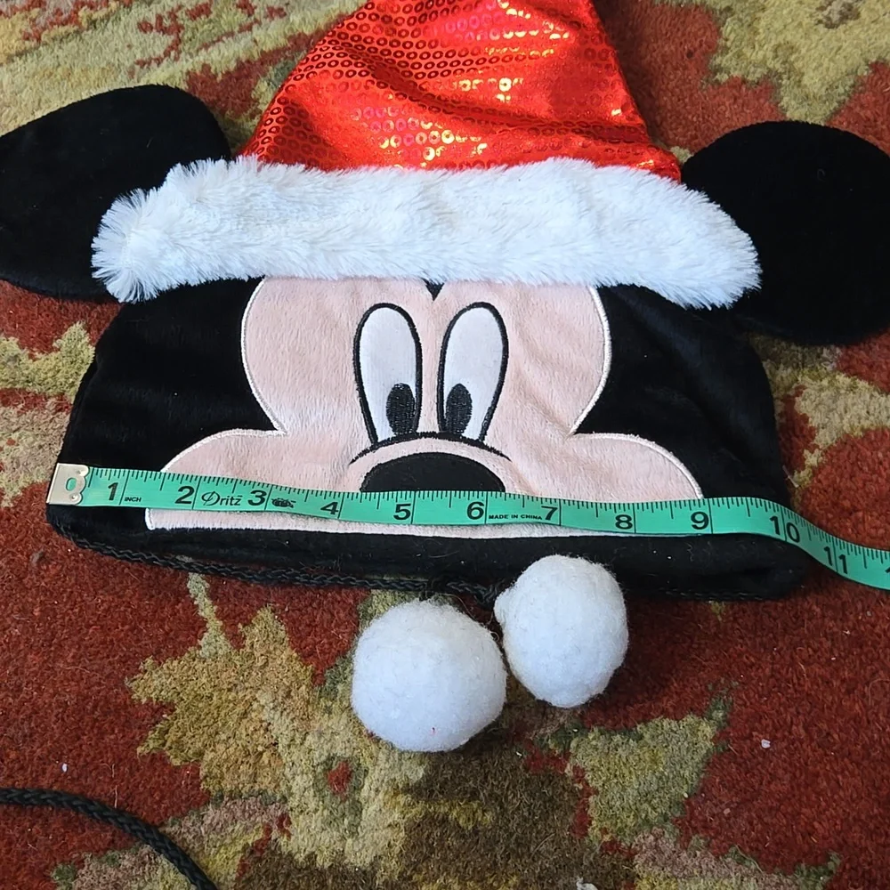 PAIR of Disney Mickey & Minnie Mouse Santa hat